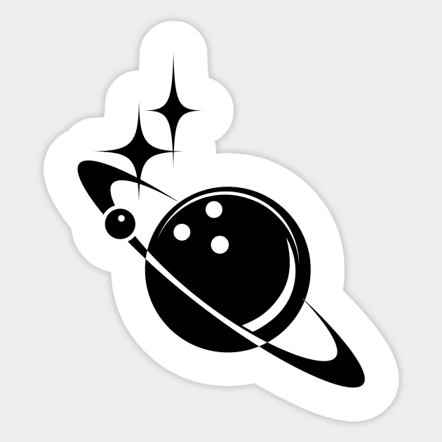 Dark Stellar Bowling Sticker by SWON Design